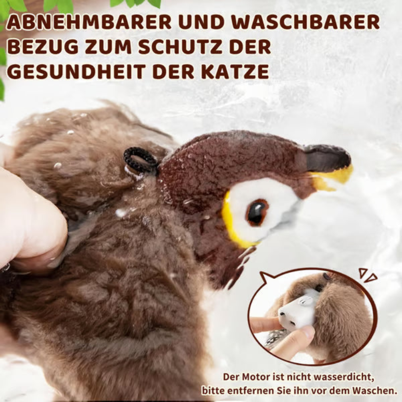 🔥🐾Flappendes Vogel-Katzenspielzeug – USB-aufladbarer und bewegungsaktivierter zwitschernder Vogel