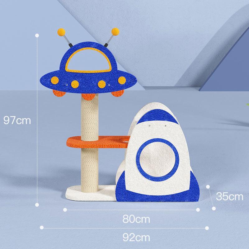 Deluxe Large Space Cat Tree Blue Climbing Frame Cat Tower