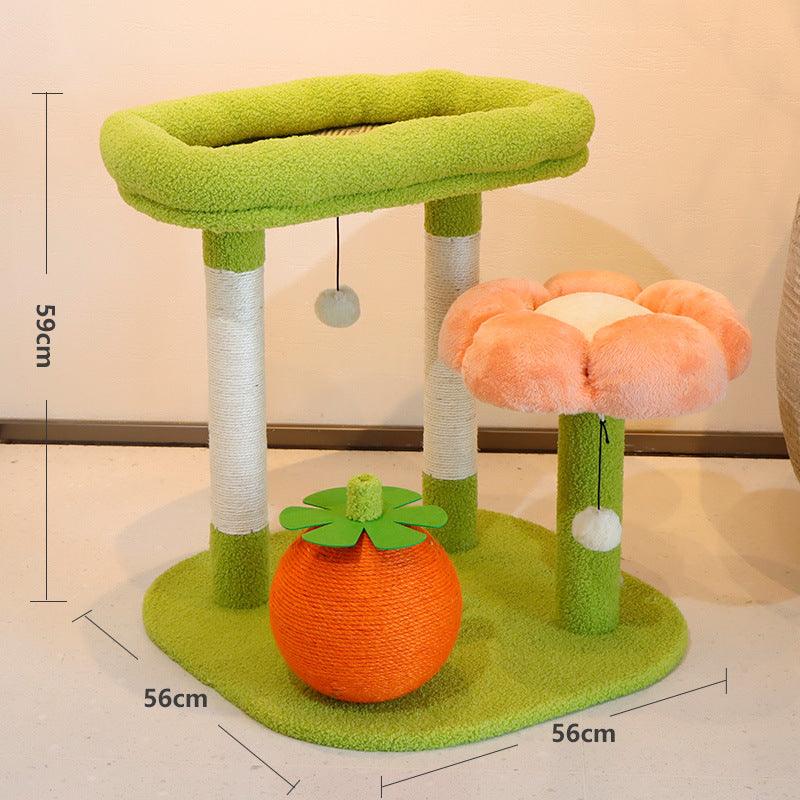 Flower Cat Climbing Tower Scratching Tree