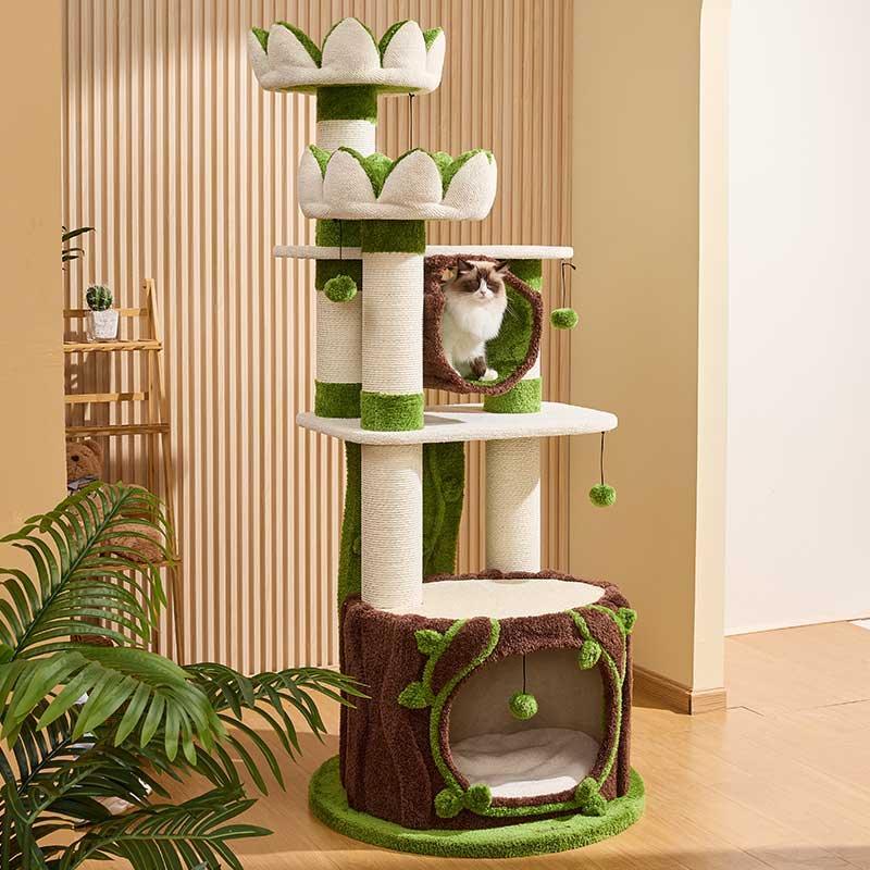Verdant Wilderness Climbing Cat Tree Tower