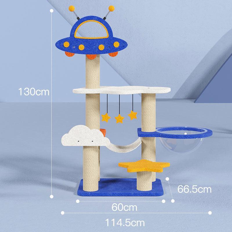 Deluxe Large Space Cat Tree Blue Climbing Frame Cat Tower