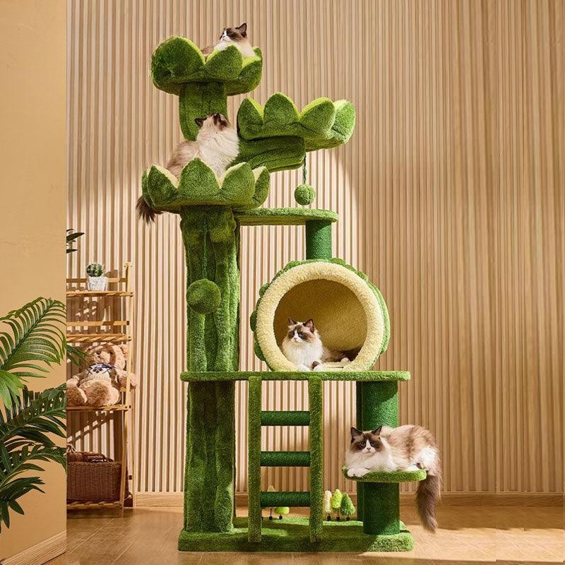 Verdant Wilderness Climbing Cat Tree Tower