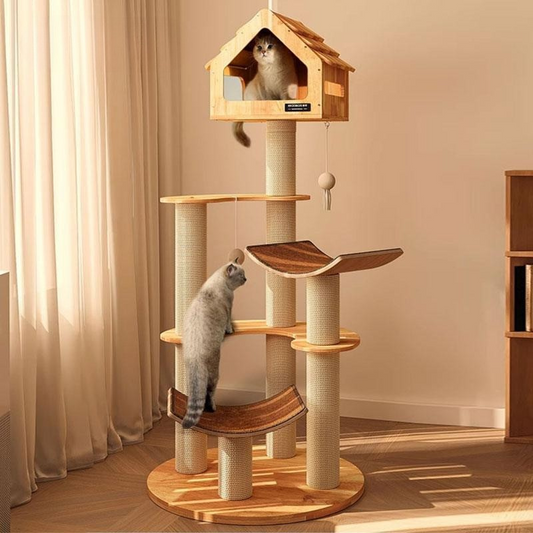 Wooden House Large Cat Climbing Tower