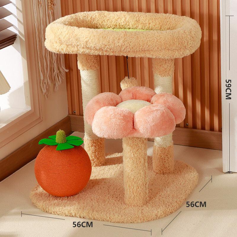 Flower Cat Climbing Tower Scratching Tree