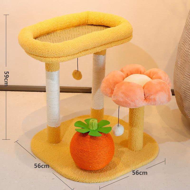 Flower Cat Climbing Tower Scratching Tree