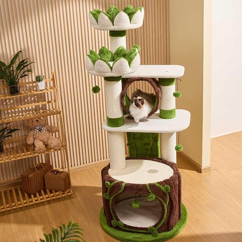 Verdant Wilderness Climbing Cat Tree Tower