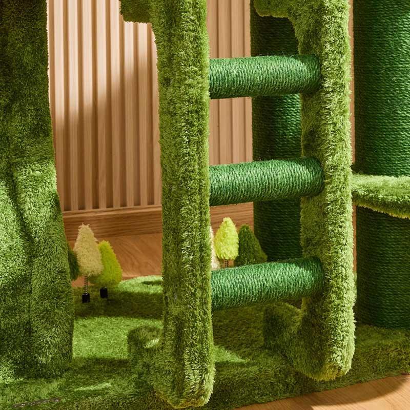 Verdant Wilderness Climbing Cat Tree Tower