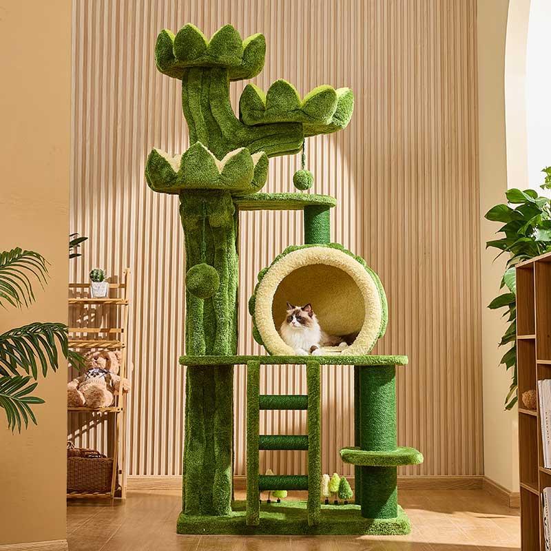 Verdant Wilderness Climbing Cat Tree Tower