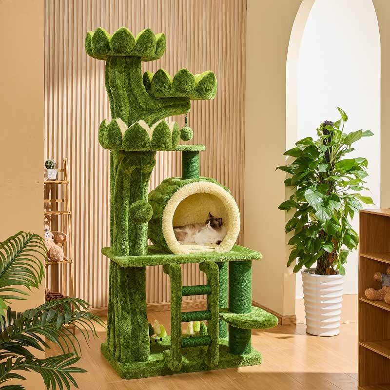 Verdant Wilderness Climbing Cat Tree Tower