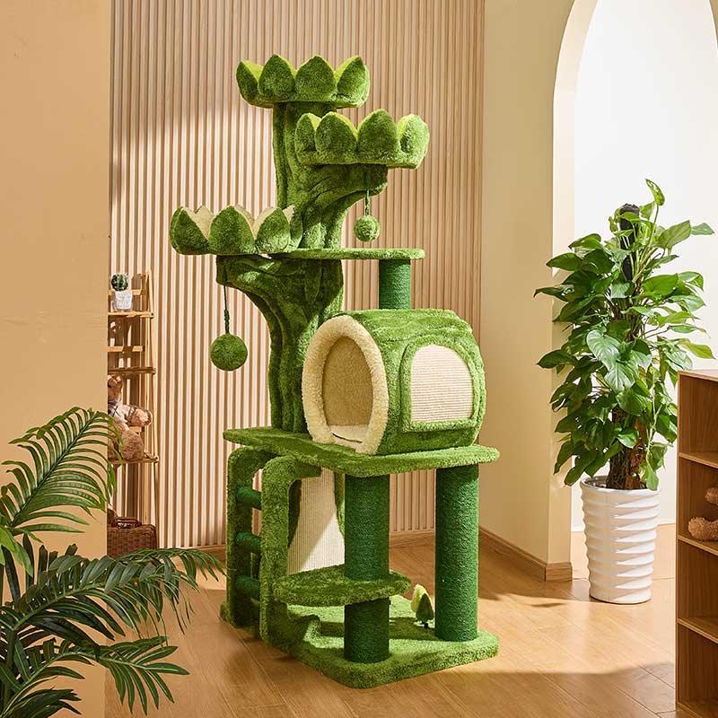 Verdant Wilderness Climbing Cat Tree Tower