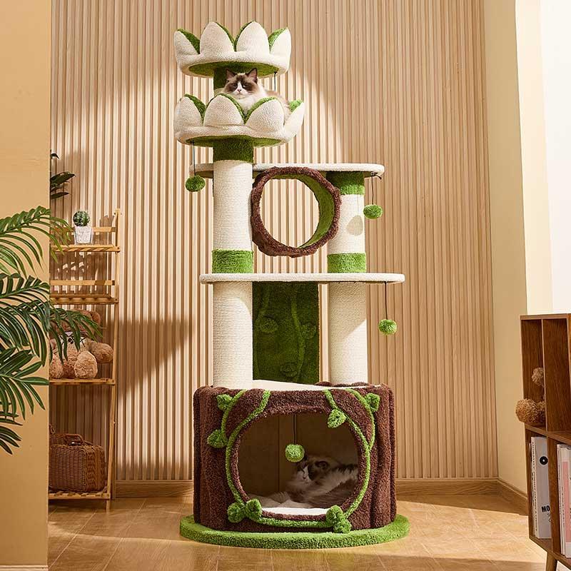 Verdant Wilderness Climbing Cat Tree Tower