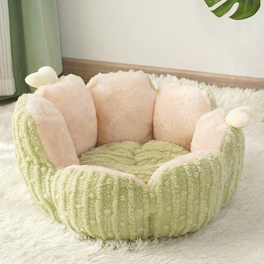 Small Cactus 2 Color Fluffy Warm Cat Bed