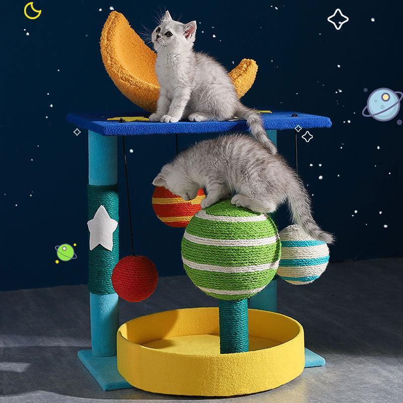 Planets Cute Cat Climbing Frame Tower Tree